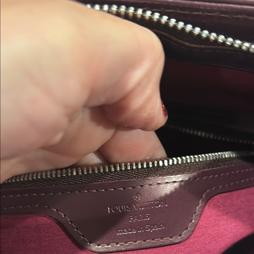 Louis Vuitton Burgundy Tote Bag - Picture 7 of 12